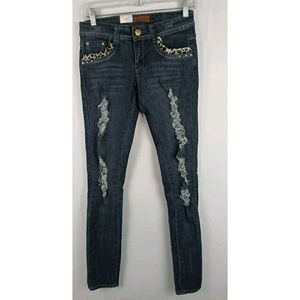 Free Culture Skinny Jeans Embellished    Women's Size 3 New With Tags
